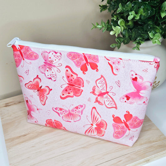 Butterfly Hearts zipper pouch